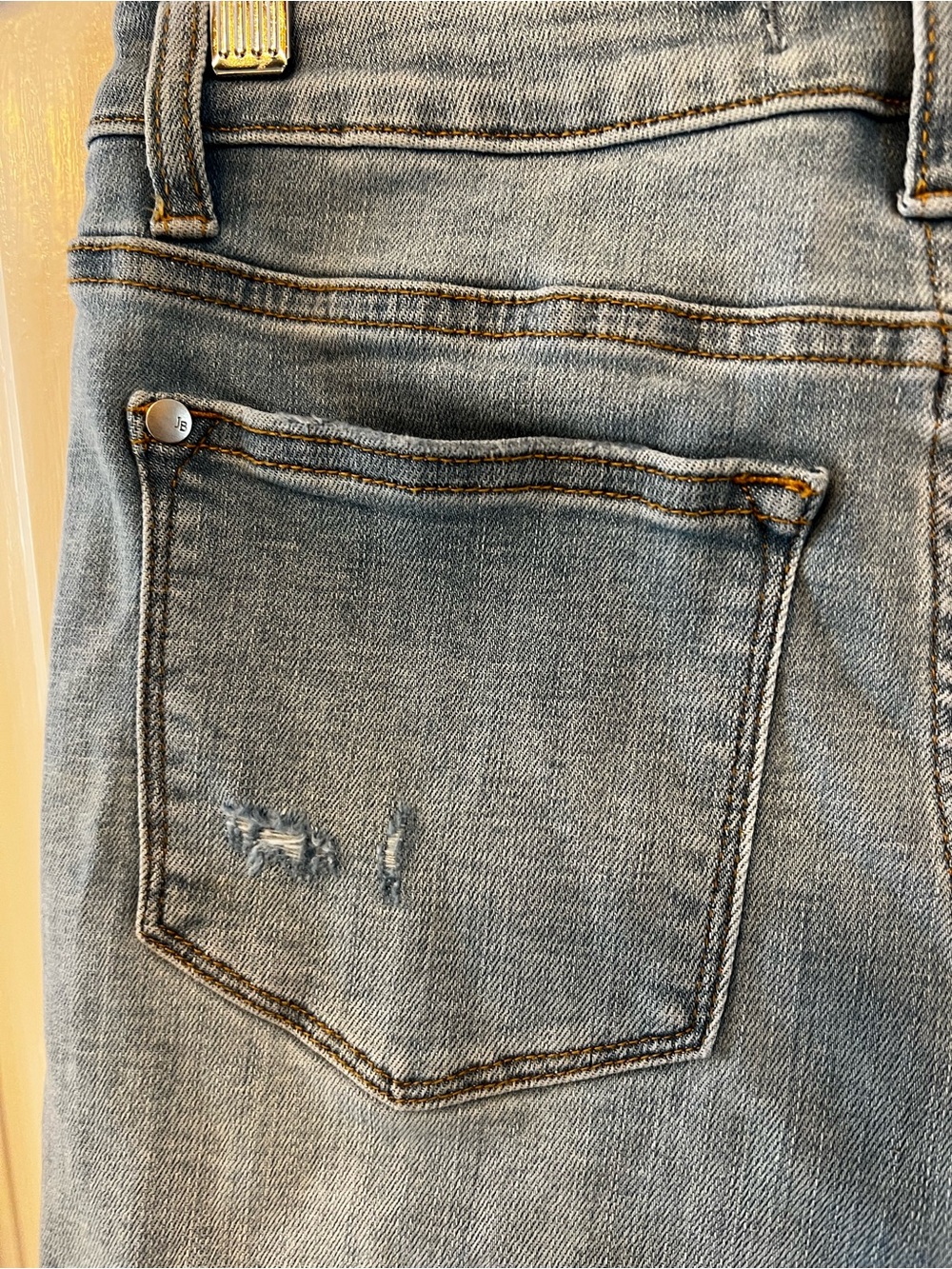 Judy Blue Light Blue Distressed High-Rise Jean Shorts, Size S - Picture 9 of 15